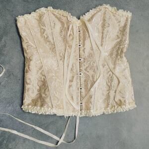 Corset Lace Up Fasten 3XL Cream Champagne  XXXL